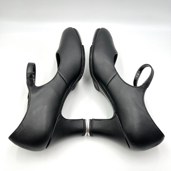 Capezio Women's # 657 Manhattan Xtreme Black Leather Tap Dance Shoes Heels 11 - Picture 7 of 14